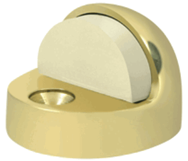 High Profile Floor Mounted Bumper Door Stop (Polished Brass Finish) DELTANA