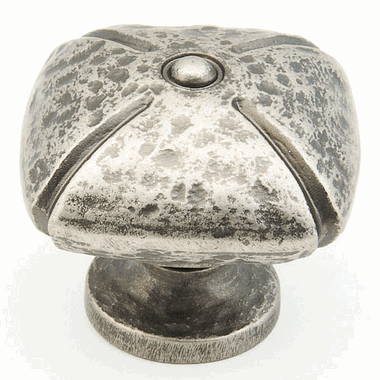 1 1/2 Inch Siena Square Knob (Vibra Nickel Finish) SCHAUB