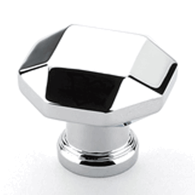 1 1/4 Inch Faceted Menlo Park Knob (Polished Chrome Finish) SCHAUB