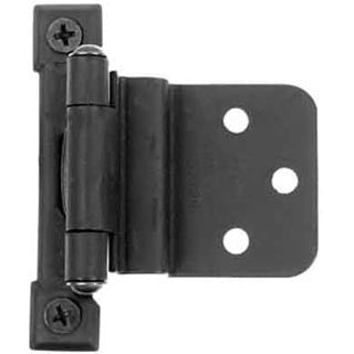 Self Closing Cast Iron Butt Hinge: No Mortise Pair of Black Matte Iron Hinges (3/8 Inch Inset) ACORN MANUFACTURING