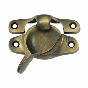 Solid Brass Window Sash Lock 1 1/8 inch X 3 inch (Antique Brass Finish) DELTANA