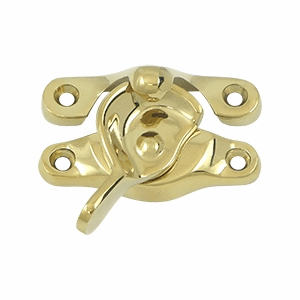 Solid Brass Window Sash Lock 1 inch X 2 5/8 inch (Polished Brass Finish) DELTANA